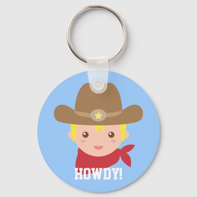 Chaveiro Cute Cowboy Personalizado (Frente)