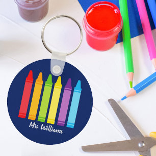 Chaveiro Cute Crayon Elementar Professor Personalizado
