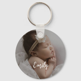 Chaveiro Cute Custom Baby Photo Name Keychain