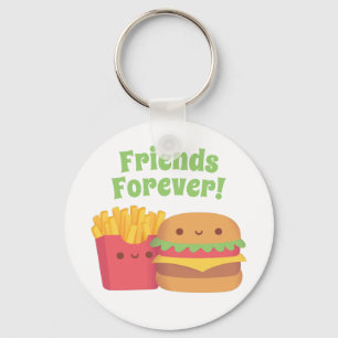 Chaveiro Cute Fries and Burger, Friends Forever keychain