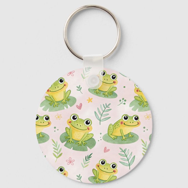Chaveiro Cute frogs Pattern (Frente)