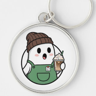 Chaveiro Cute Ghost Coffee Keychain