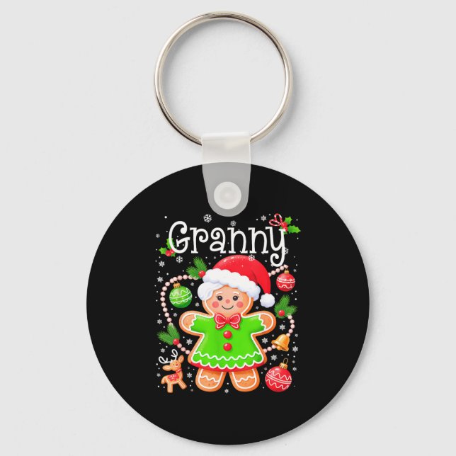 Chaveiro Cute Granny Gingerbread Family Matching Christmas  (Frente)