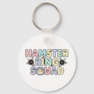 Chaveiro Cute Hamster Ring Squad Pastel Design