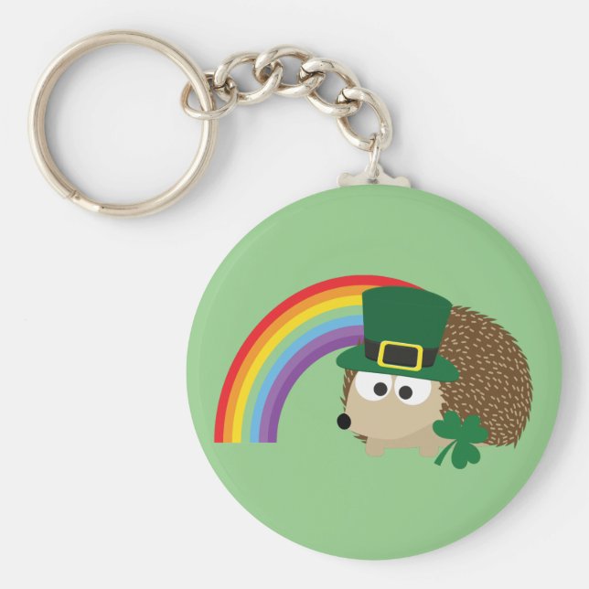 Chaveiro Cute Hedgehog Leprechaun (Frente)