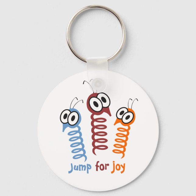 Chaveiro Cute Jump para alegria citação engraçada (Frente)