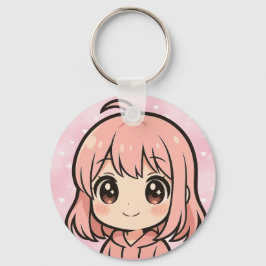 Chaveiro Cute Kawaii Anime Girl Face Keychain