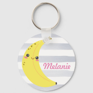 Chaveiro Cute Kawaii Banana Personalizada