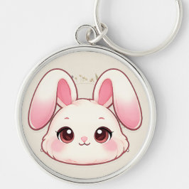 Chaveiro Cute Kawaii Bunny Face Keychain