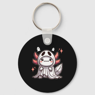 Chaveiro Cute Kawaii Halloween Ghost Axolotl