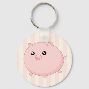 Chaveiro Cute Kawaii, porco rosa