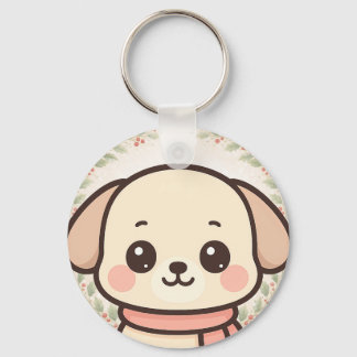 Chaveiro Cute Kawaii Puppy Face Keychain