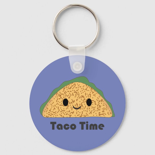 Chaveiro Cute Kawaii Taco Time Taco (Frente)