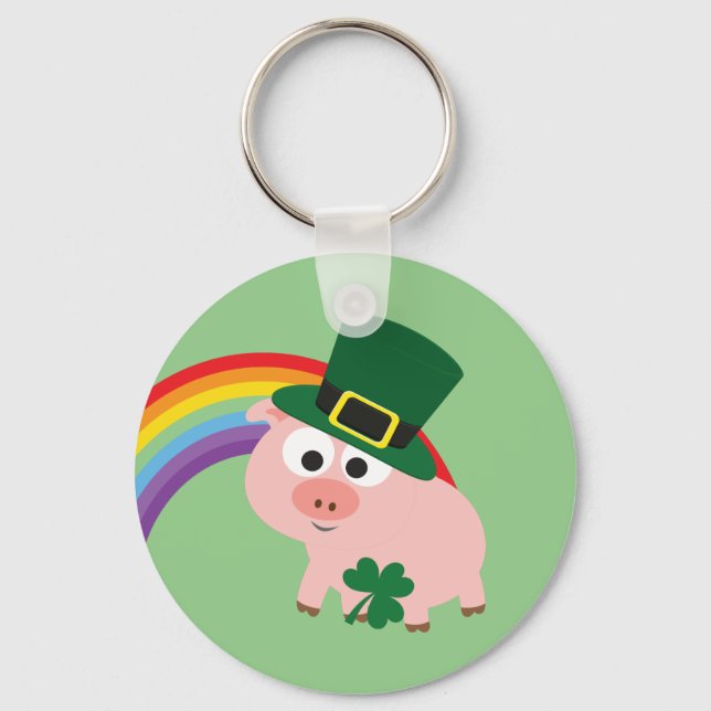 Chaveiro Cute Leprechaun Pig (Frente)