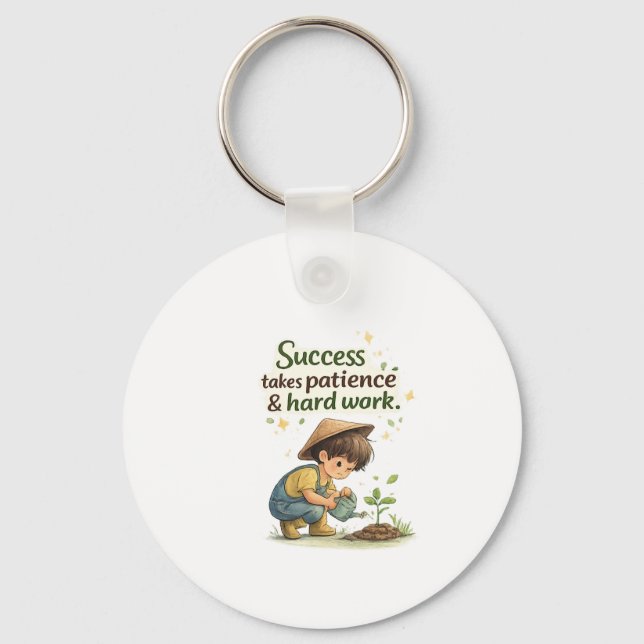 Chaveiro Cute Little Boy Success & Hard Work Keychain2 (Frente)