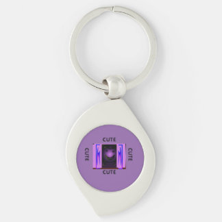 CHAVEIRO CUTE_LOGO_PINK_BLACK