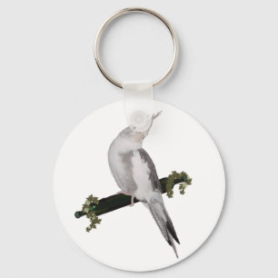Chaveiro Cute Lutino Cockatiel Bird Ivy Perch Animal