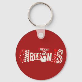 Chaveiro Cute Merry Christmas Snowman 