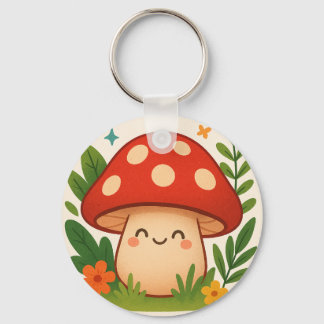 Chaveiro Cute Mushroom Keychain