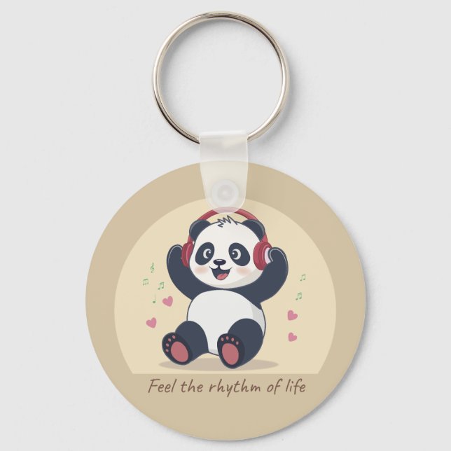 Chaveiro Cute Music Panda (Frente)