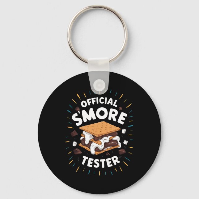 Chaveiro Cute Official S'more Tester Smores Funny Camper Ca (Frente)