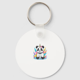Chaveiro Cute Panda Andando Unicórnio Meninas Arco-íris