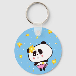 Chaveiro Cute Panda Bear Baby Kawaii Art de Leah G