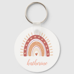 Chaveiro Cute Pastel Boho Terracotta Rainbow