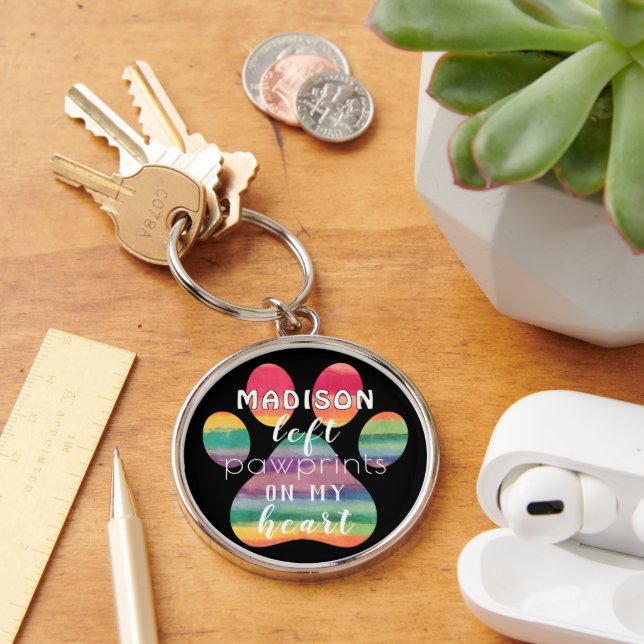 Chaveiro Cute Ponte do Arco-íris Personalizado com Pegadas  (Mesa)
