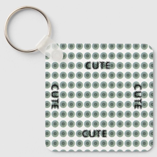 CHAVEIRO CUTE_ PRETO E VERDE (Frente)