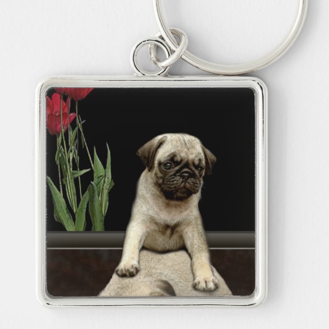 Chaveiro Cute Pug Puppy Dog Alovers Gift Series (Frente)