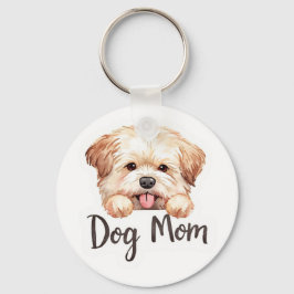 Chaveiro Cute Puppy Dog Mom Design 