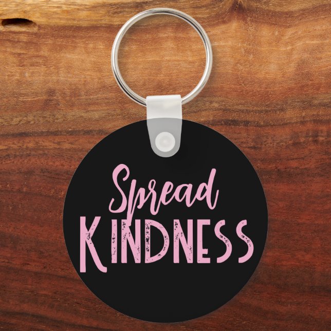 Chaveiro Cute Purple & Black Spread Kindness Key Chain  (Verso)