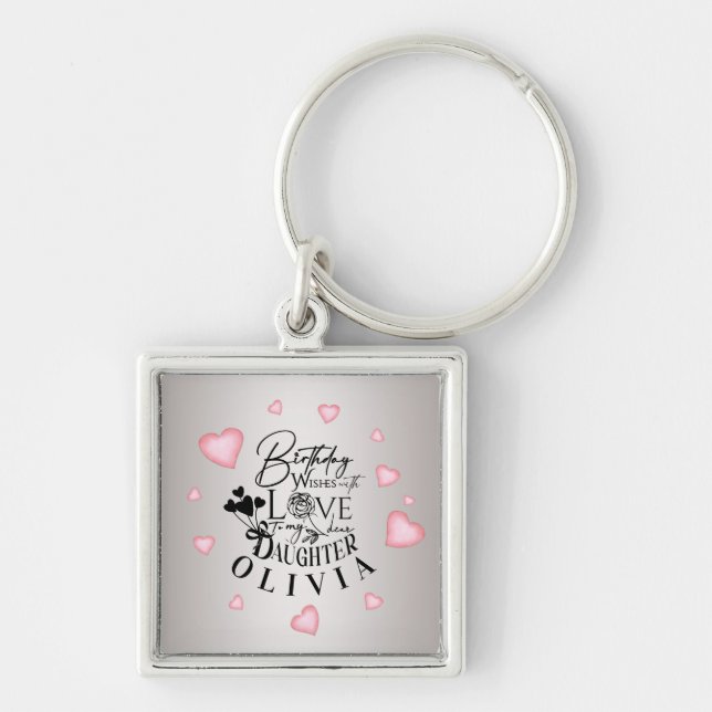 Chaveiro Cute Simple Gifts For Daughters | Typography (Frente)