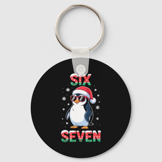 Chaveiro Cute Six Seven 67 Penguin Kids Christmas Holiday  (Frente)
