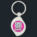 Chaveiro Cute Sleeping Koala “Nope” Funny Cartoon<br><div class="desc">This cute sleeping koala with the funny word “Nope” creates a playful and relatable design that many people will love. The adorable kawaii-style koala sits peacefully with closed eyes, giving a calm but humorous vibe that perfectly matches the bold “Nope” message. Perfect for animal lovers, koala fans, and anyone who...</div>