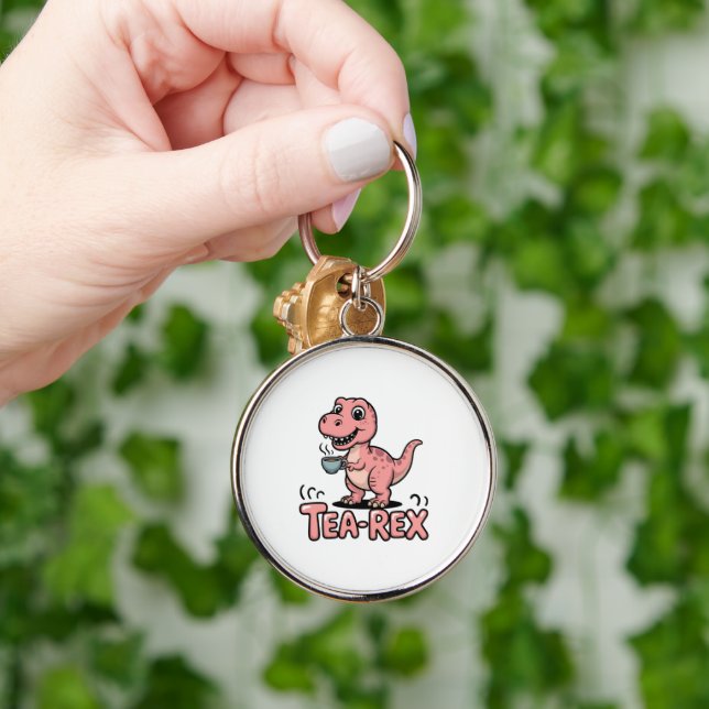 Chaveiro Cute Tea-Rex Dinossauro Rosa – Beba Feliz! (Mão)