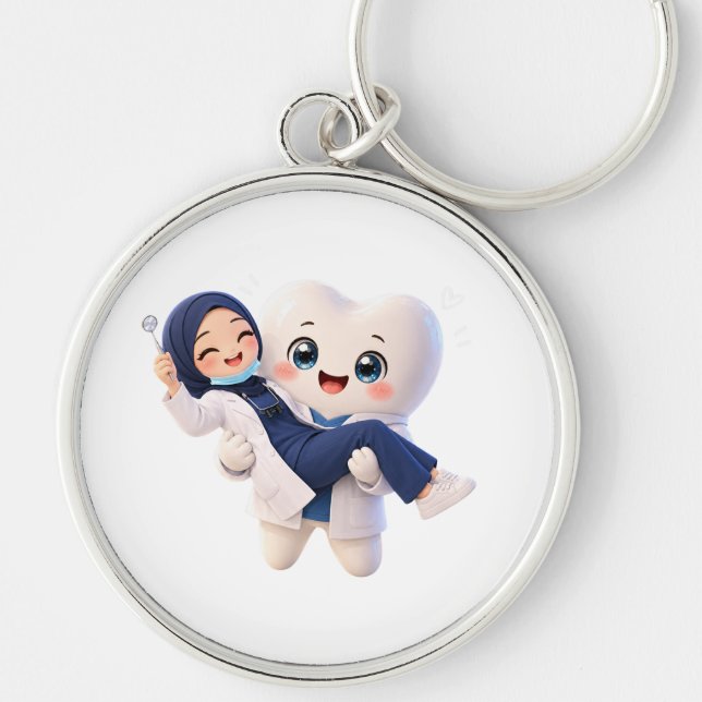 Chaveiro Cute Tooth Character Keychain | Dental Assistant H (Frente)