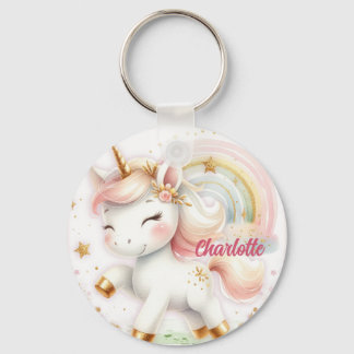 Chaveiro Cute unicorn keychain with a girl's name