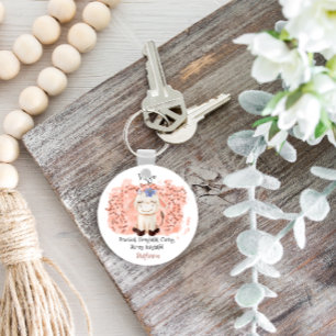 Chaveiro Cute Virgo Maiden Watercolor Bull Zodiac