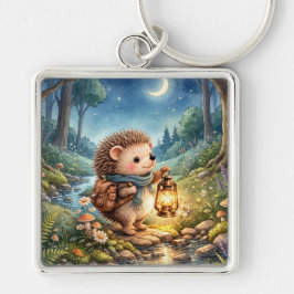 Chaveiro Cute Woodland Hedgehog With Lantern 