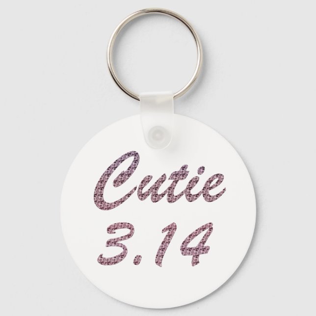 Chaveiro Cutie 3,14 Pi Dia Rosa (Frente)