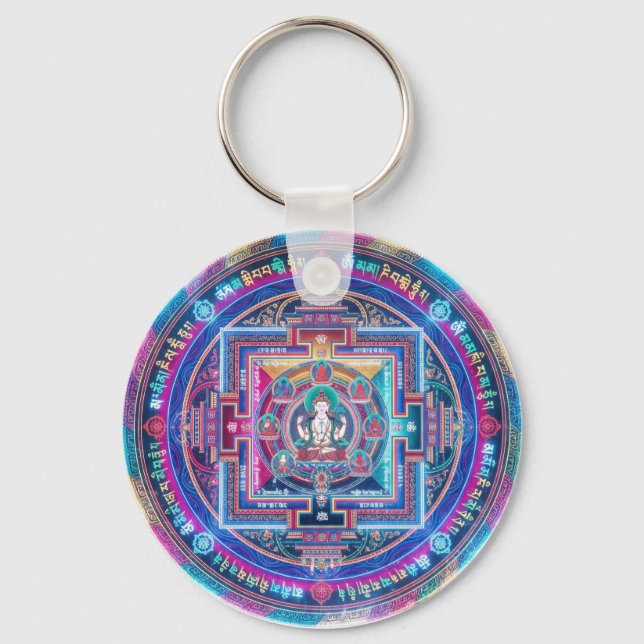 Chaveiro Cyberpunk Mandala (Frente)