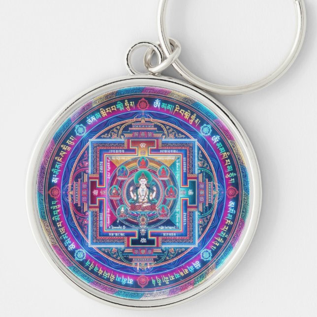 Chaveiro Cyberpunk Mandala (Frente)