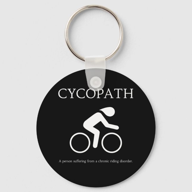 Chaveiro Cycopath, Eu Adoro Bikes Novidade Engraçada (Frente)