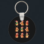 Chaveiro Cypybaras Christmas Santa Hat Funny Cypybara Lover<br><div class="desc">Cypybaras Christmas Santa Hat Funny Cypybara Lover</div>