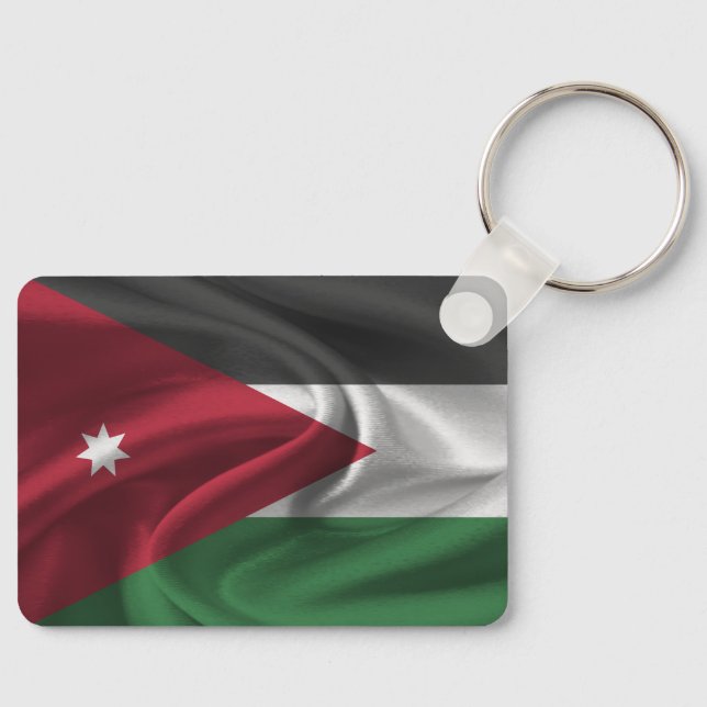Chaveiro da Bandeira da Jordânia (Frente)