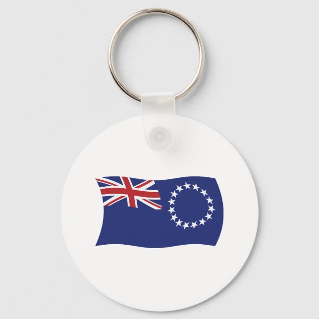 Chaveiro da Bandeira das Ilhas Cook (Frente)