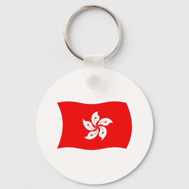 Chaveiro da Bandeira de Hong Kong (Frente)
