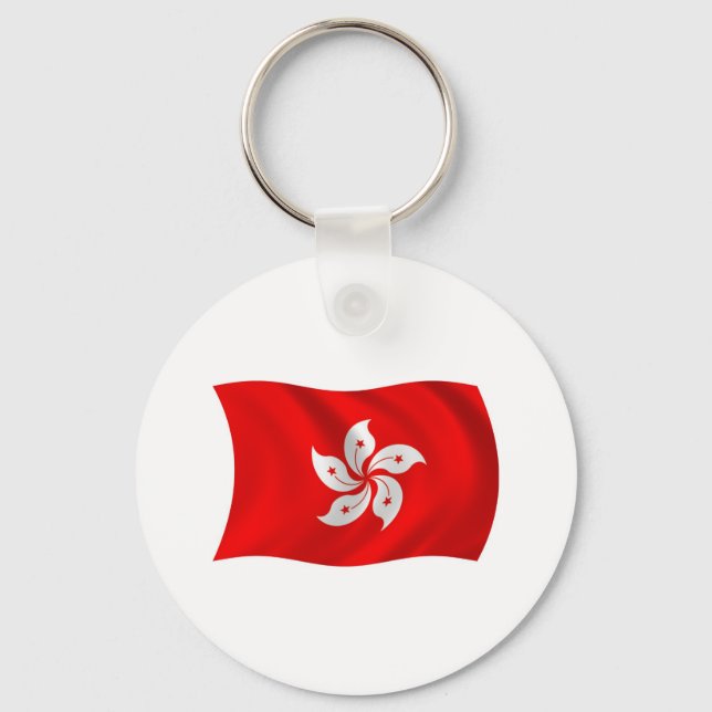 Chaveiro da Bandeira de Hong Kong (Frente)
